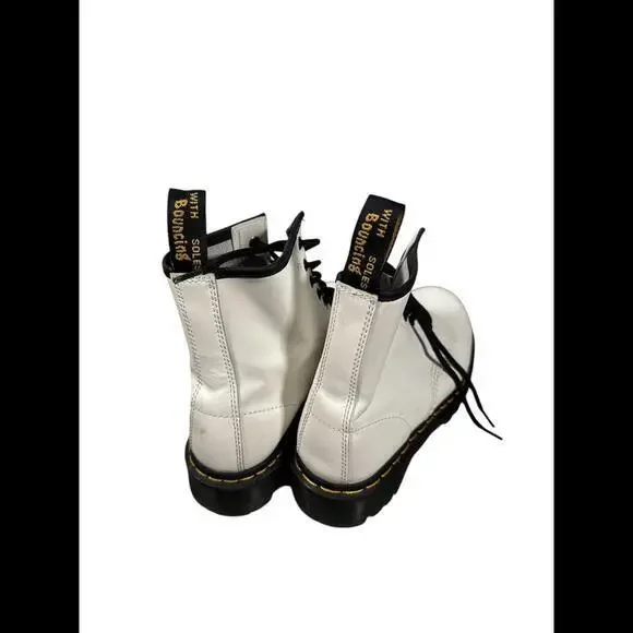 Dr. Martens Doc Martens Jadon Smooth Leather Platforms Boots Size 10L/9M White - Picture 2 of 9